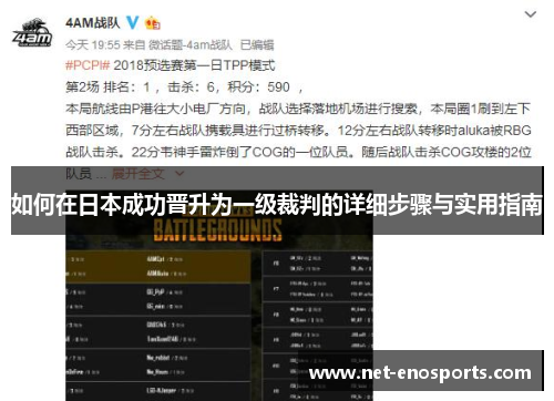 如何在日本成功晋升为一级裁判的详细步骤与实用指南